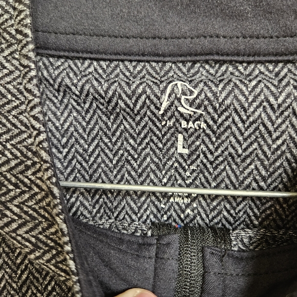 Rhoback Herringbone Jacquard Performance Q-Zip Black Gray Size L - Picture 4 of 6